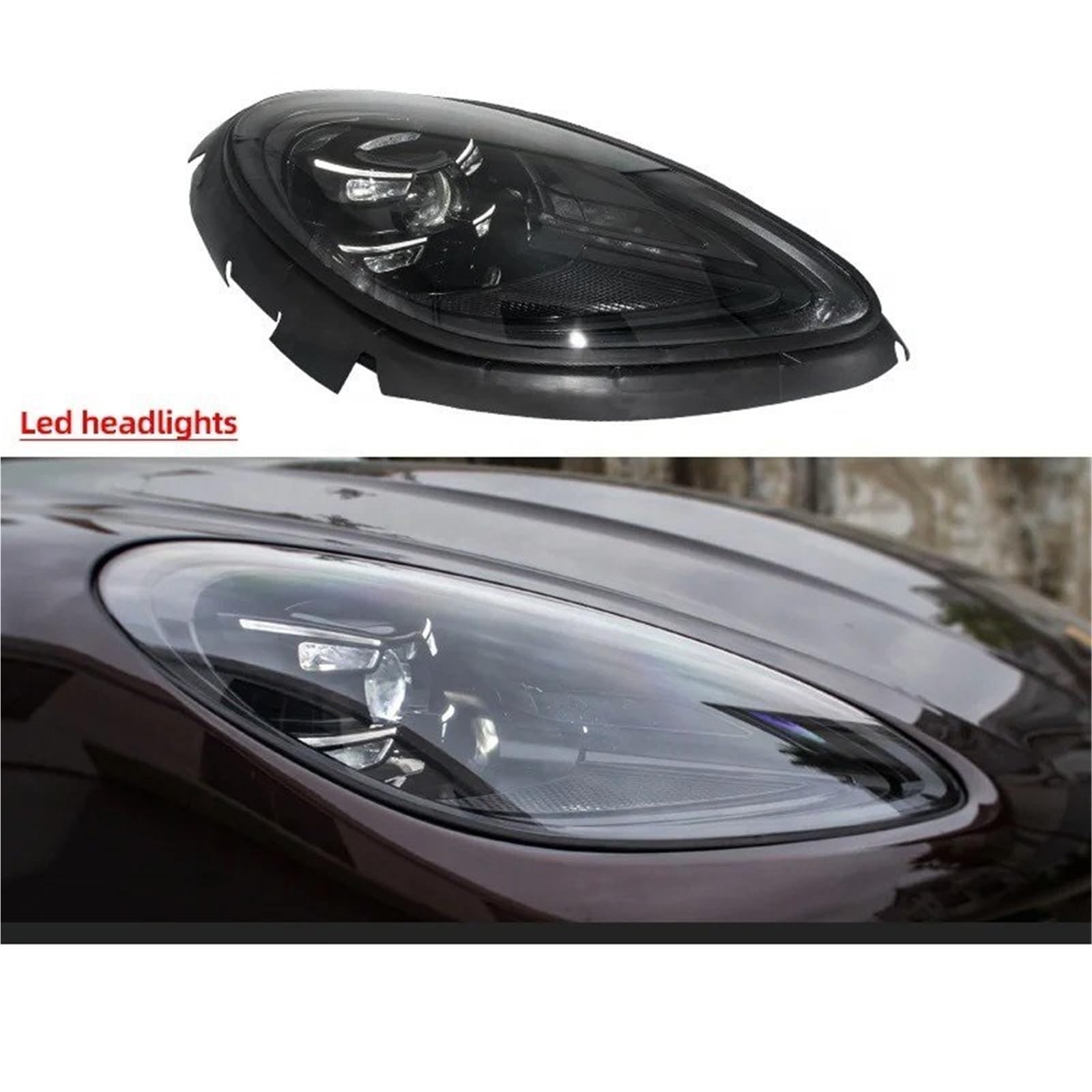 Amazon | ヘッドライトアセンブリ マカン 2014-2022 95B プラグアンド